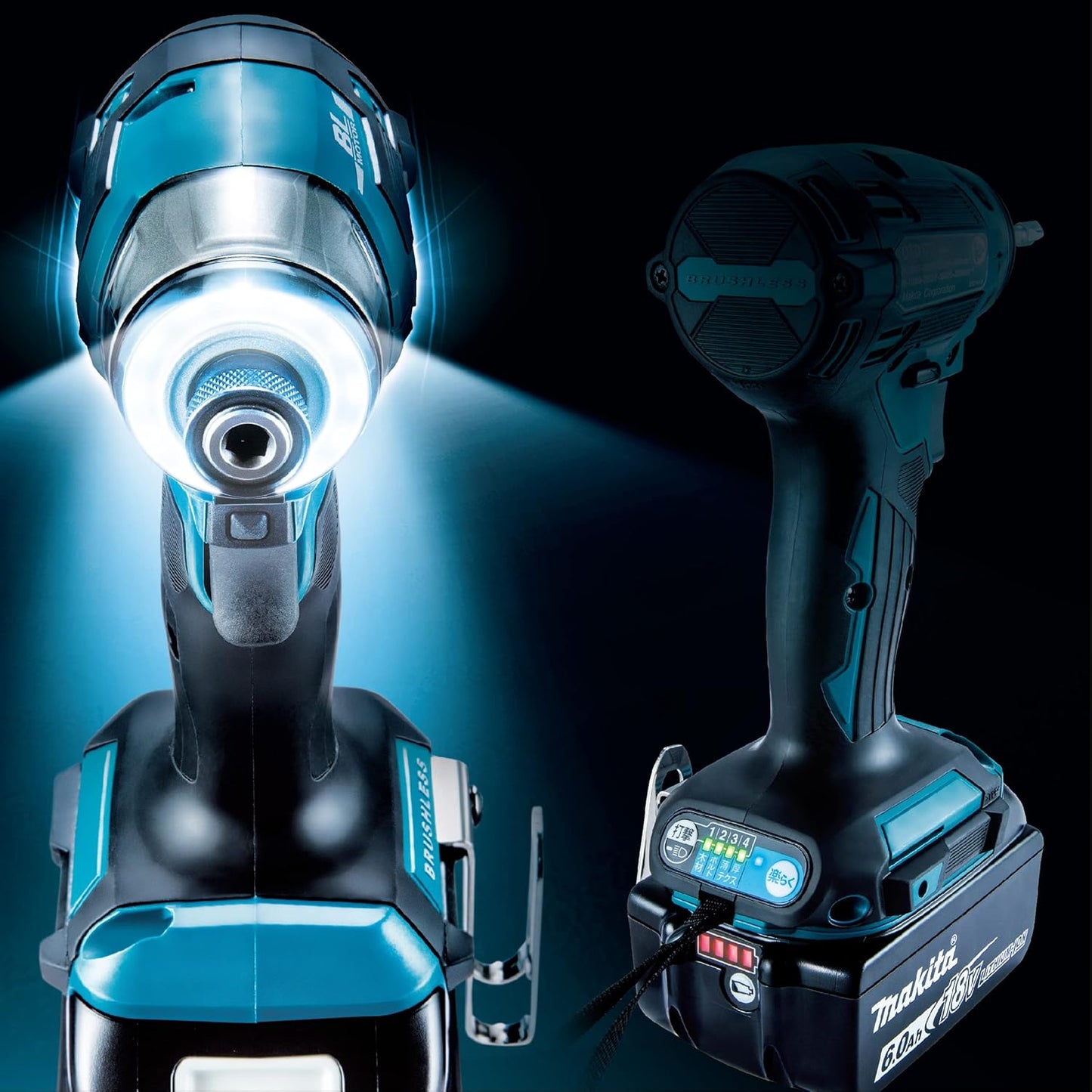 マキタ(Makita) 充電式インパクトドライバ 18V 6Ah 黒 バッテリ2本・充電器・ケース付 TD173DRGXB