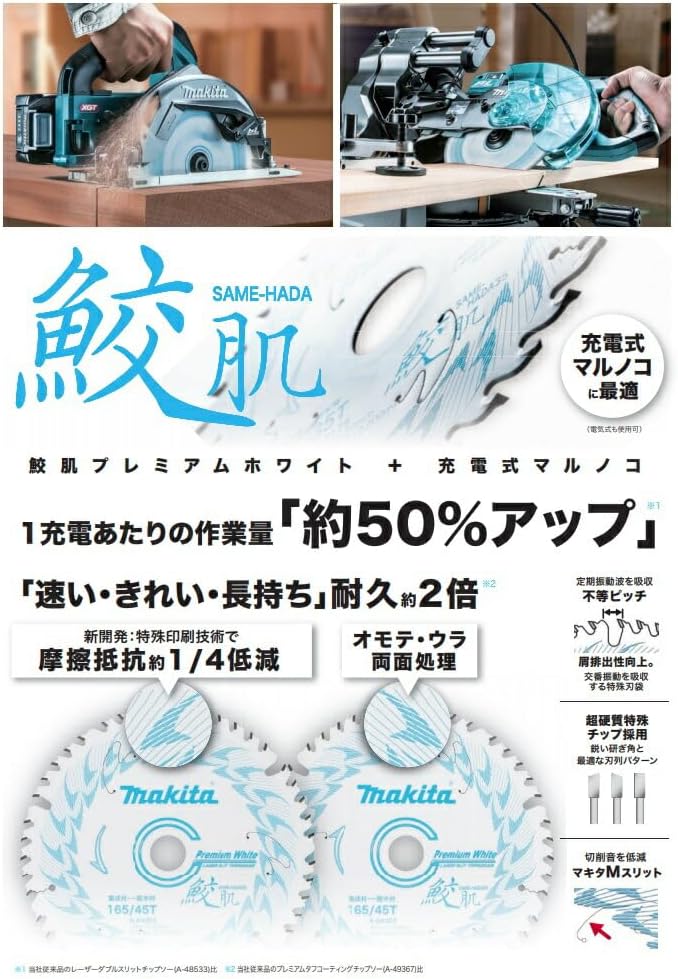 マキタ(Makita) プレミアムホワイトチップソー 125mm×45P A-71700 高耐久・木工用