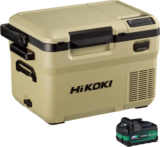 HiKOKI(ハイコーキ) 14.4/18V コードレス 冷温庫 UL18DD 10.5L サンドベージュ 蓄電池1個付 USB-A/C AC/DC対応