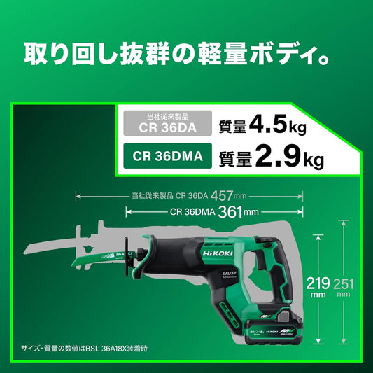HiKOKI(ハイコーキ) 36V セーバーソー CR36DMA バッテリー・充電器・ケース別売 コンパクトタイプ ウッド対応