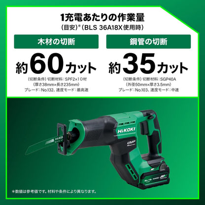 HiKOKI(ハイコーキ) 36V セーバーソー CR36DMA バッテリー・充電器・ケース別売 コンパクトタイプ ウッド対応