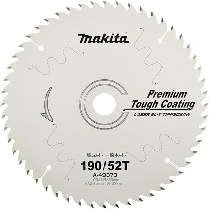 マキタ(Makita) チップソー プレミアムタフコーティング 190mm×52P A-49373 高耐久・木工用
